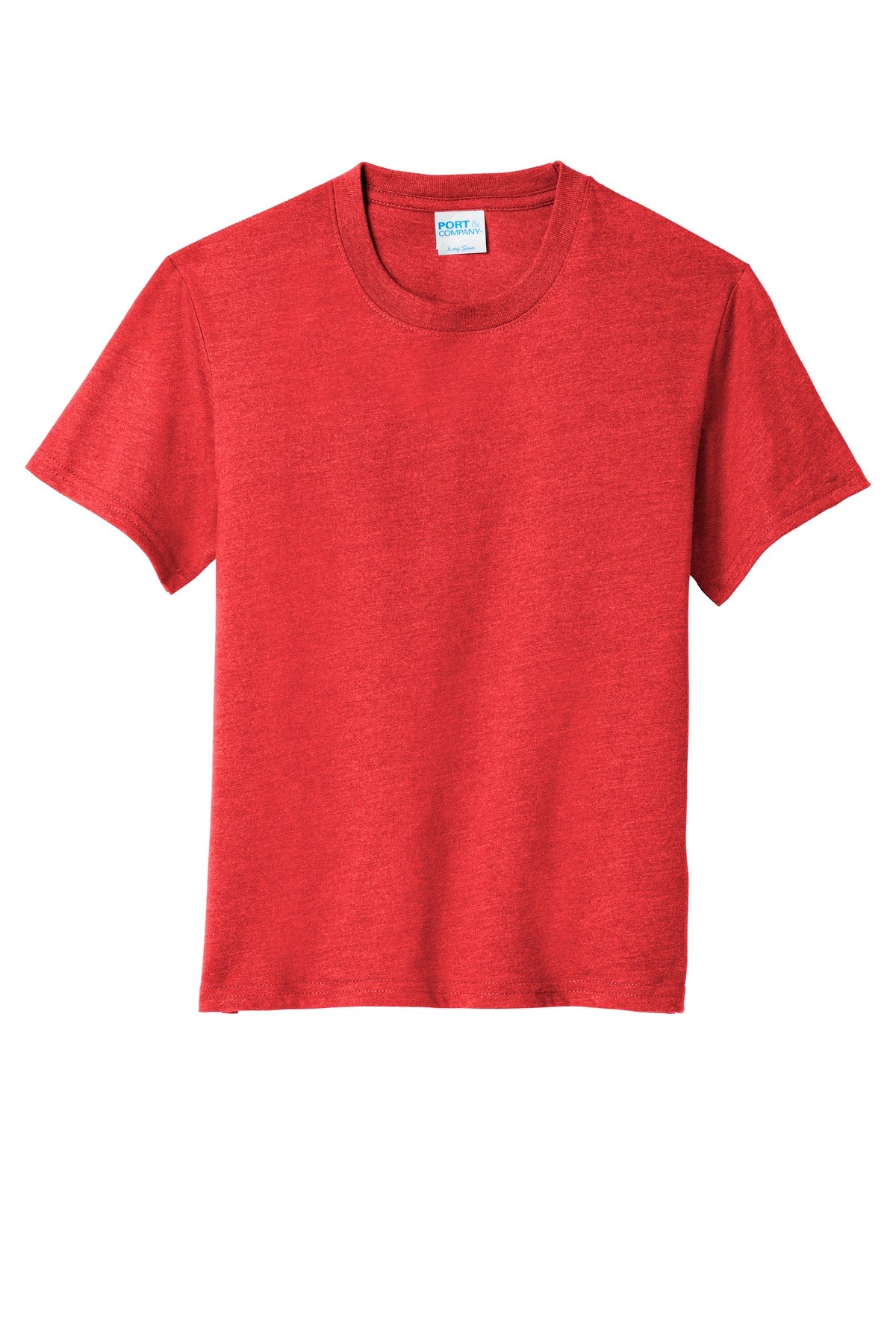 Port & Co Youth Fan Favorite  Blend Tee - Bright Red Heather