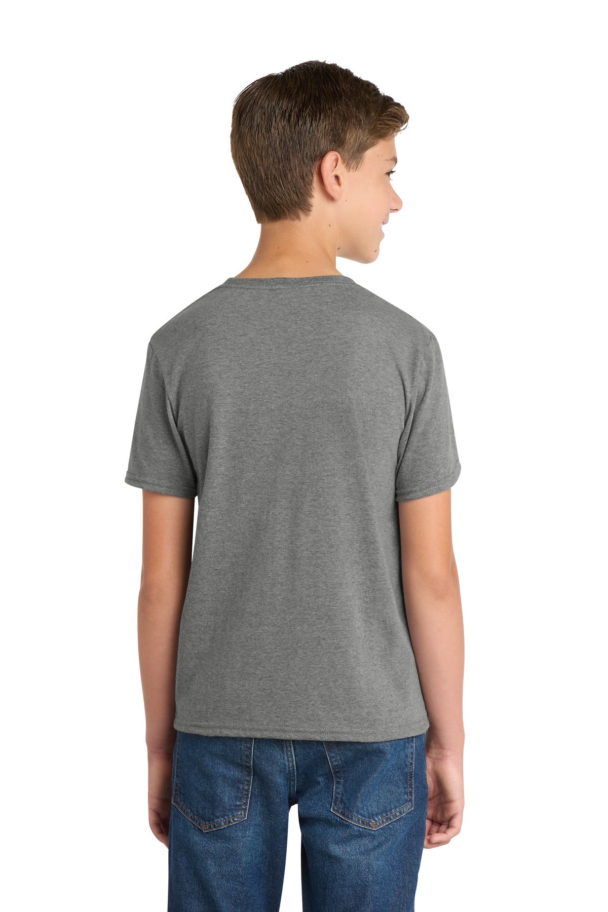 Port & Co Youth Fan Favorite  Blend Tee - Graphite Heather
