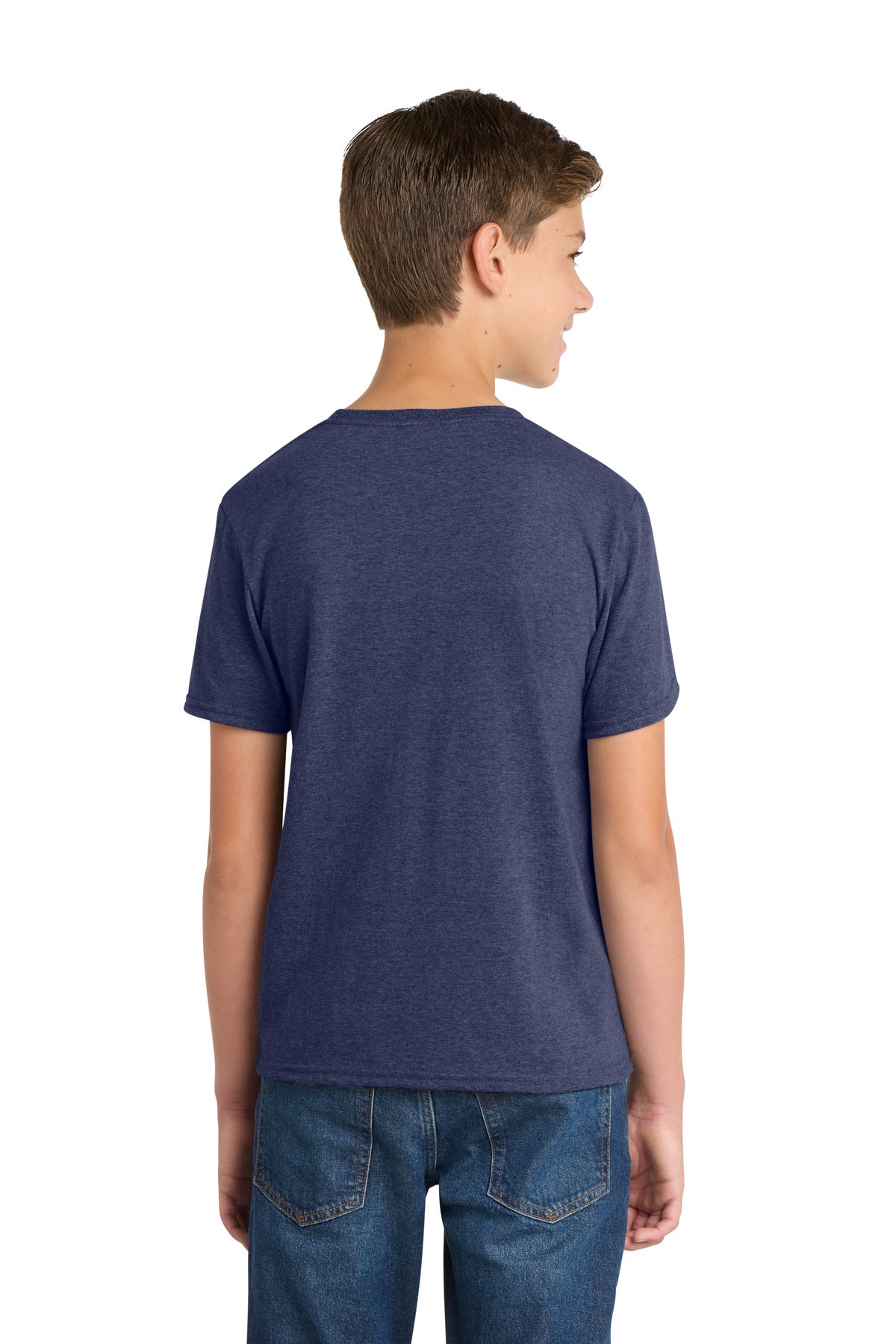 Port & Co Youth Fan Favorite  Blend Tee - Team Navy Heather