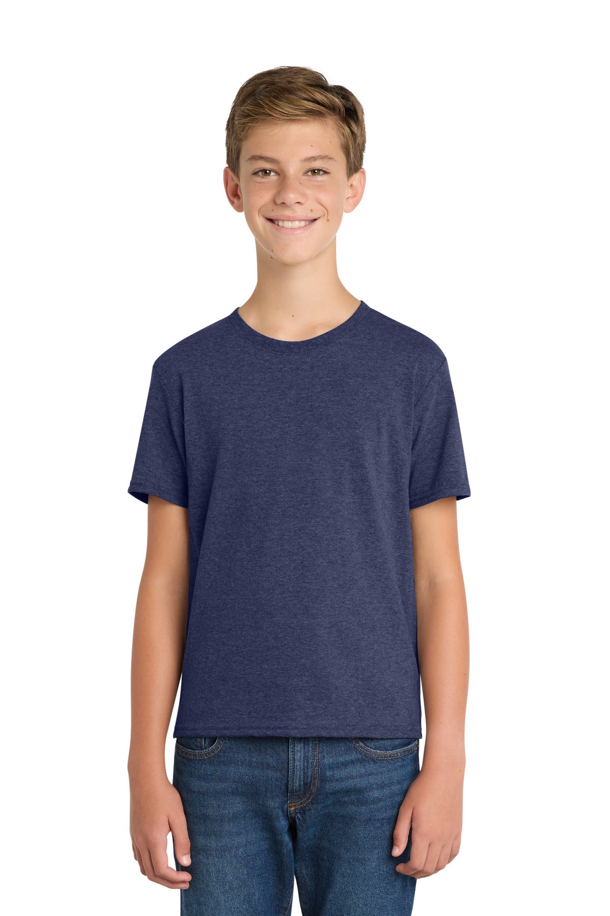 Port & Co Youth Fan Favorite  Blend Tee - Team Navy Heather