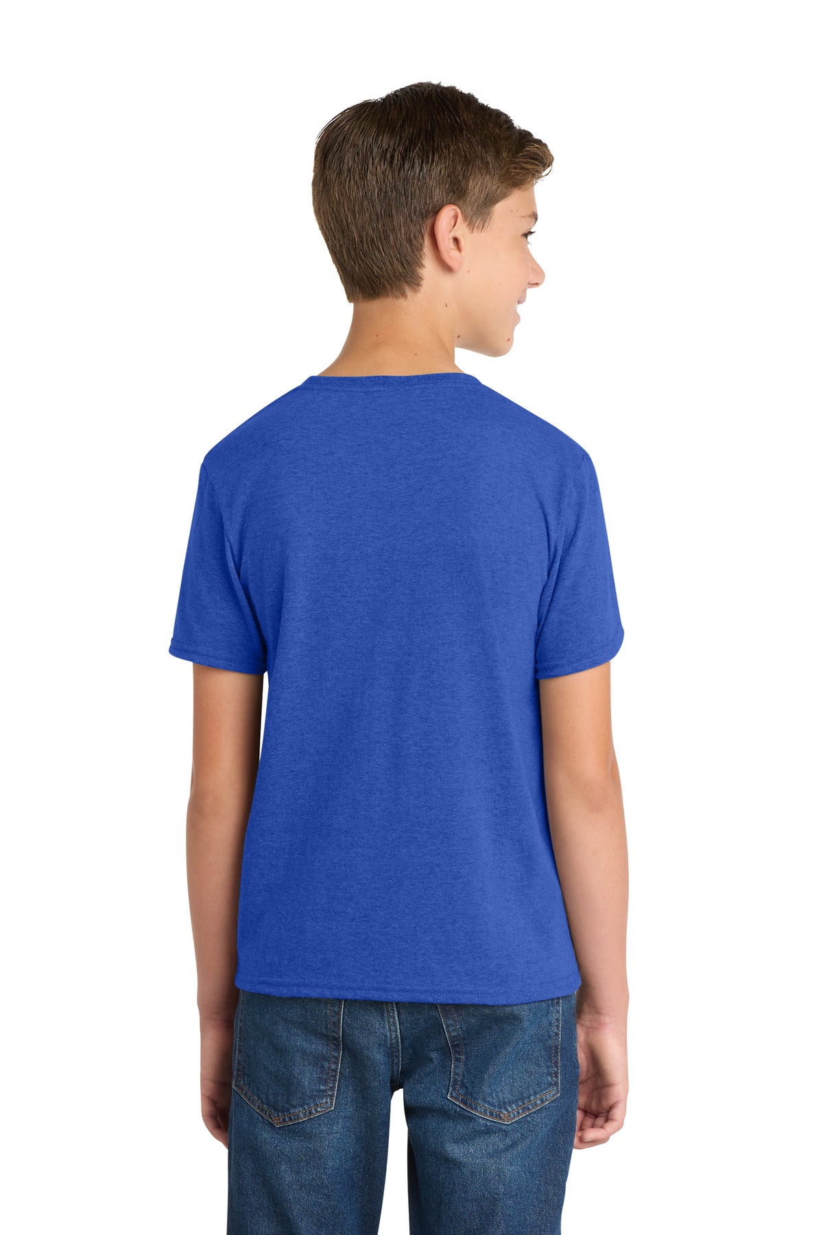 Port & Co Youth Fan Favorite  Blend Tee - True Royal Heather