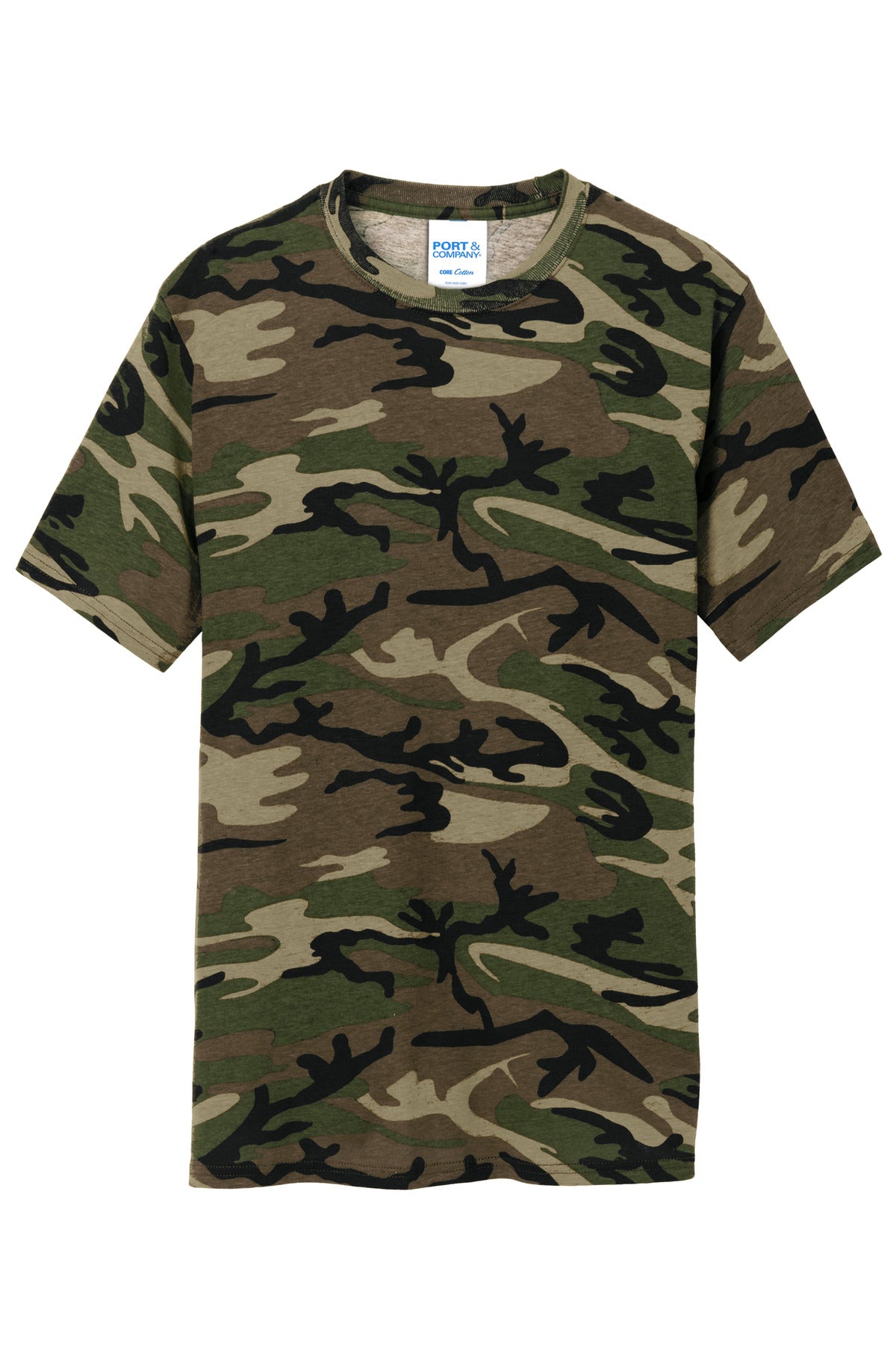 Port & Co Core Cotton Camo Tee - Military Camo