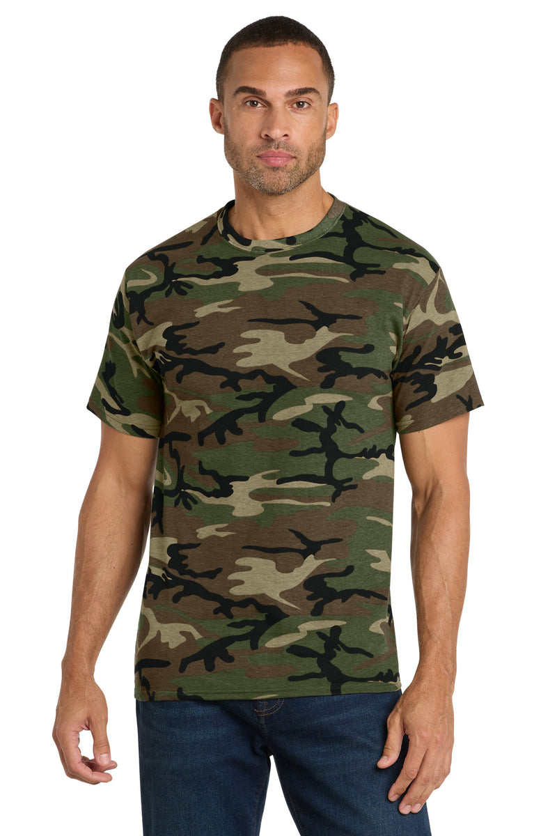Port & Co Core Cotton Camo Tee - Military Camo
