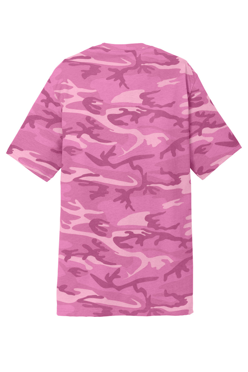 Port & Co Core Cotton Camo Tee - Pink Camo