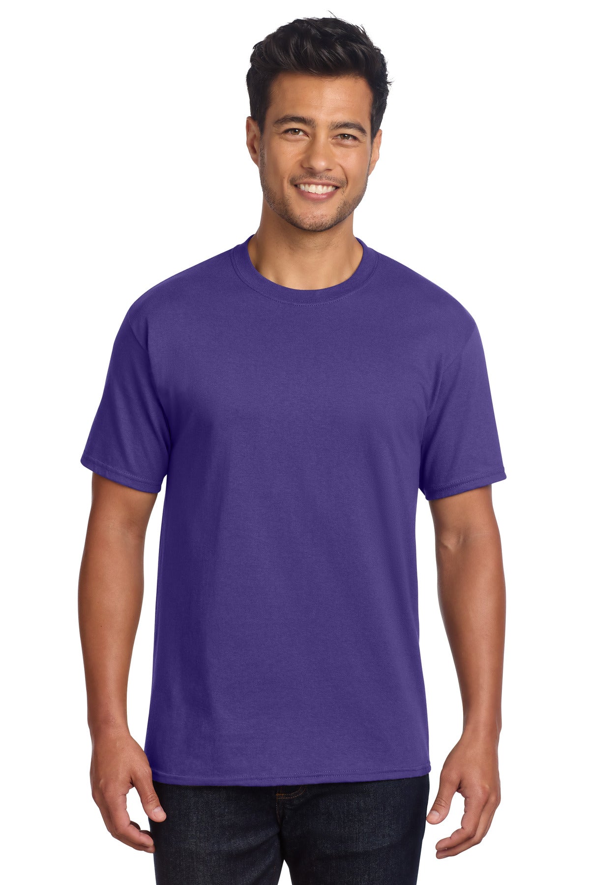 Port & Co Core Cotton DTG Tee - Purple