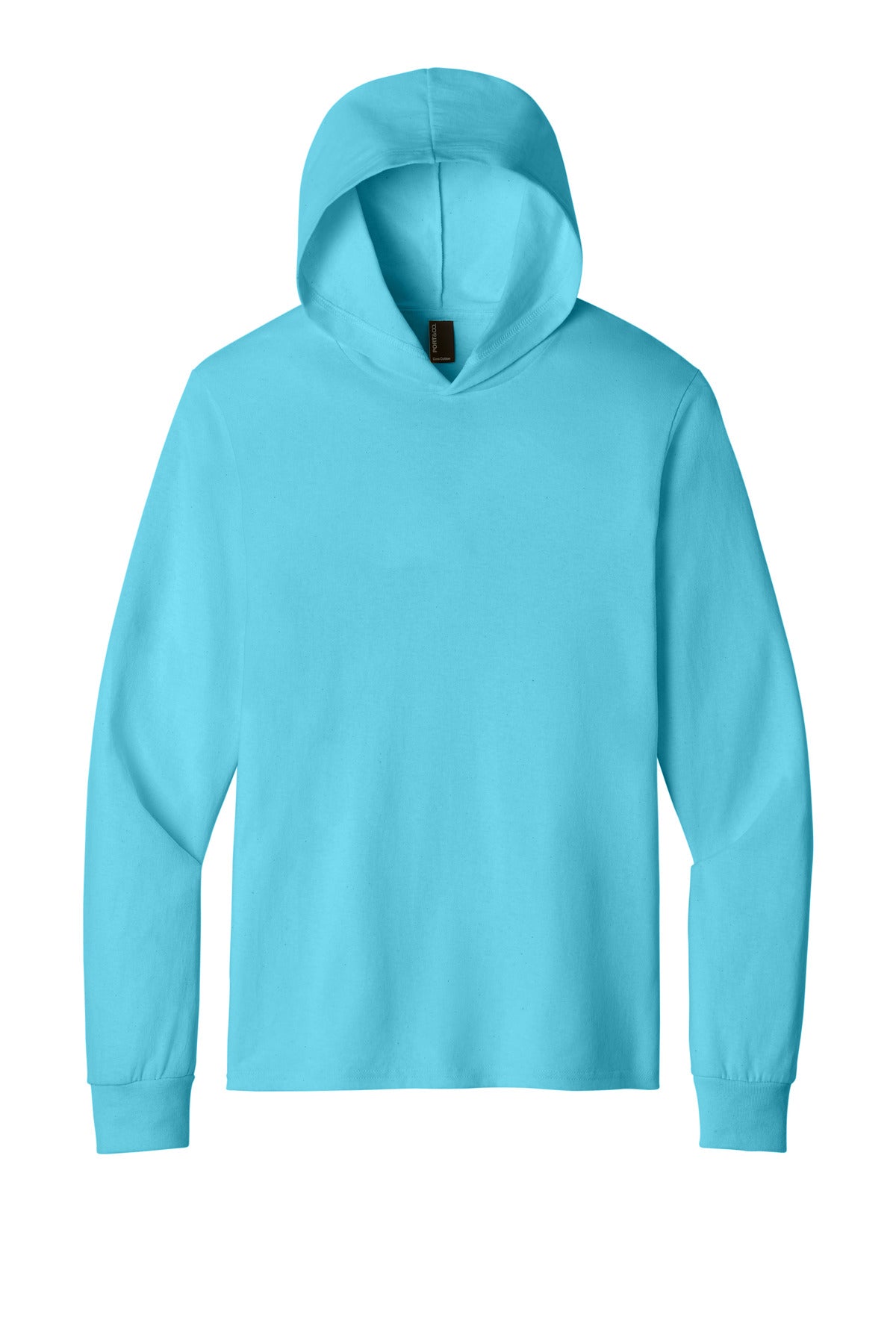 Port & Co Core Cotton Pullover Hooded Tee - Aquatic Blue