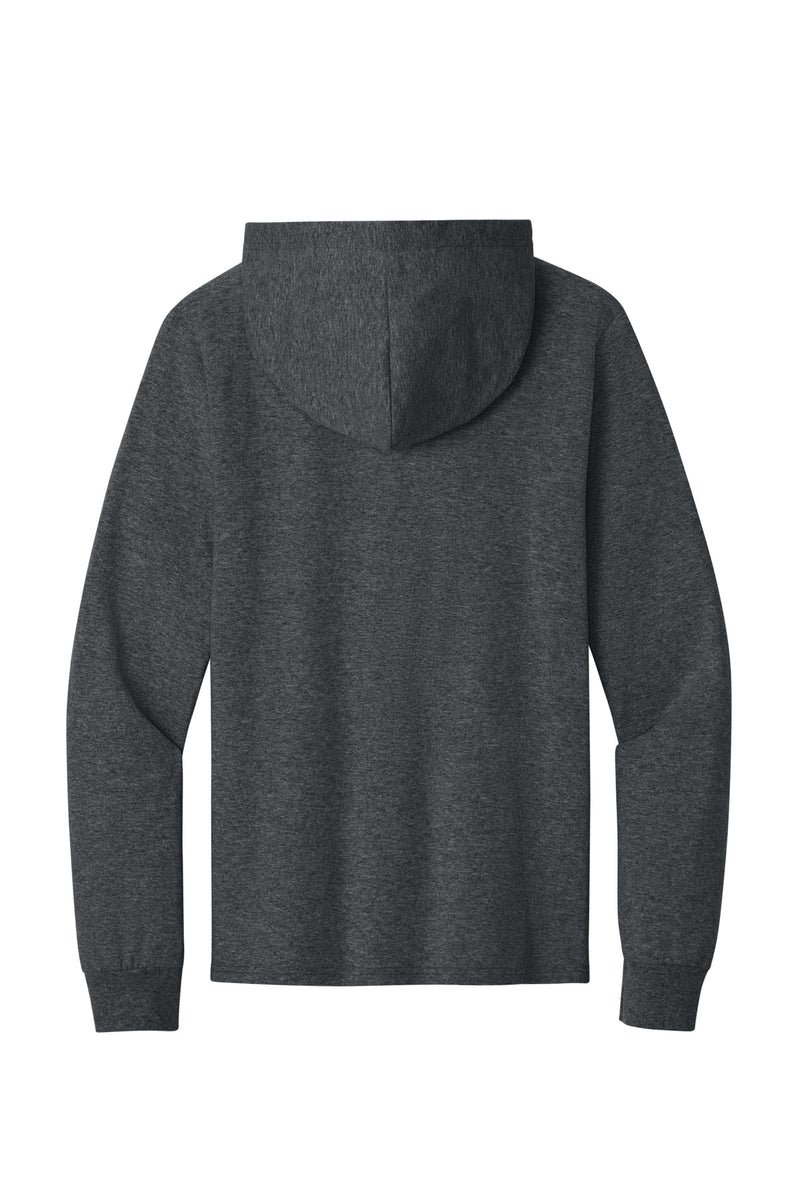 Port & Co Core Cotton Pullover Hooded Tee - Dark Heather Grey