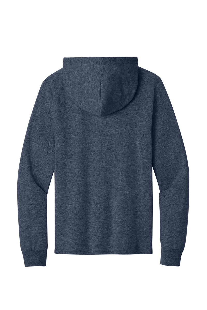 Port & Co Core Cotton Pullover Hooded Tee - Heather Navy