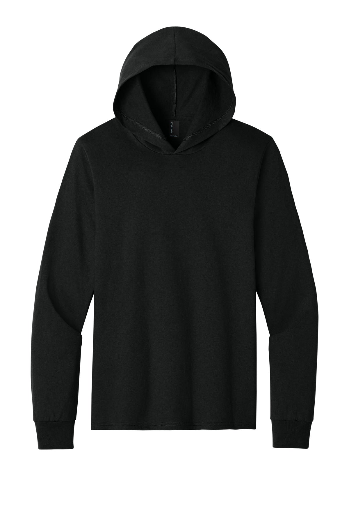 Port & Co Core Cotton Pullover Hooded Tee - Jet Black