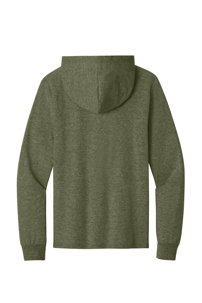 Port & Co Core Cotton Pullover Hooded Tee - Olive Drab Green Heather