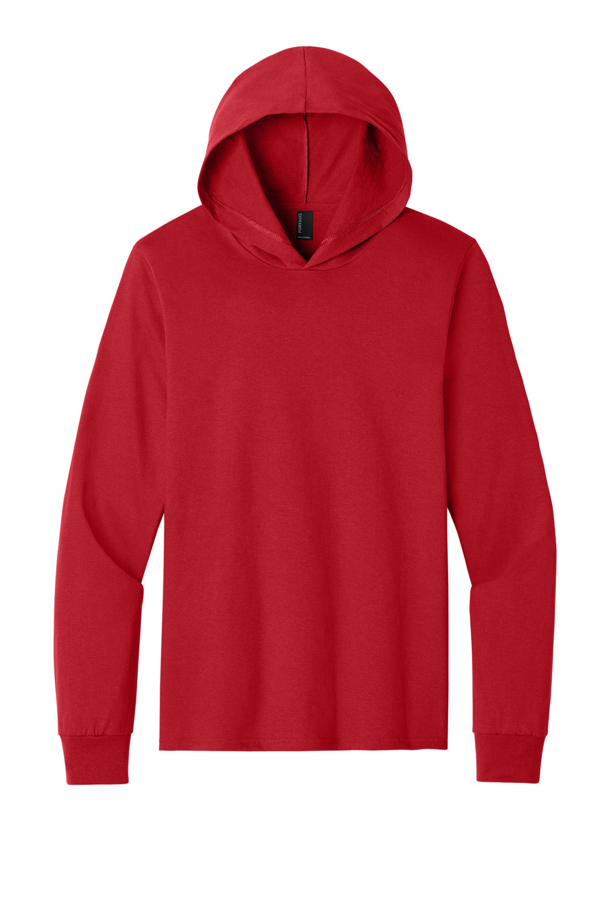 Port & Co Core Cotton Pullover Hooded Tee - Red