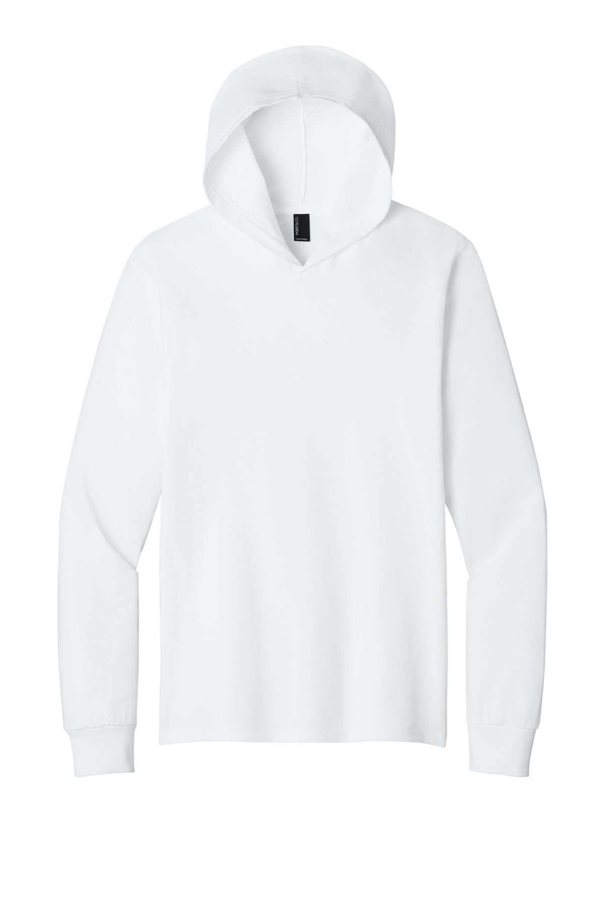 Port & Co Core Cotton Pullover Hooded Tee - White