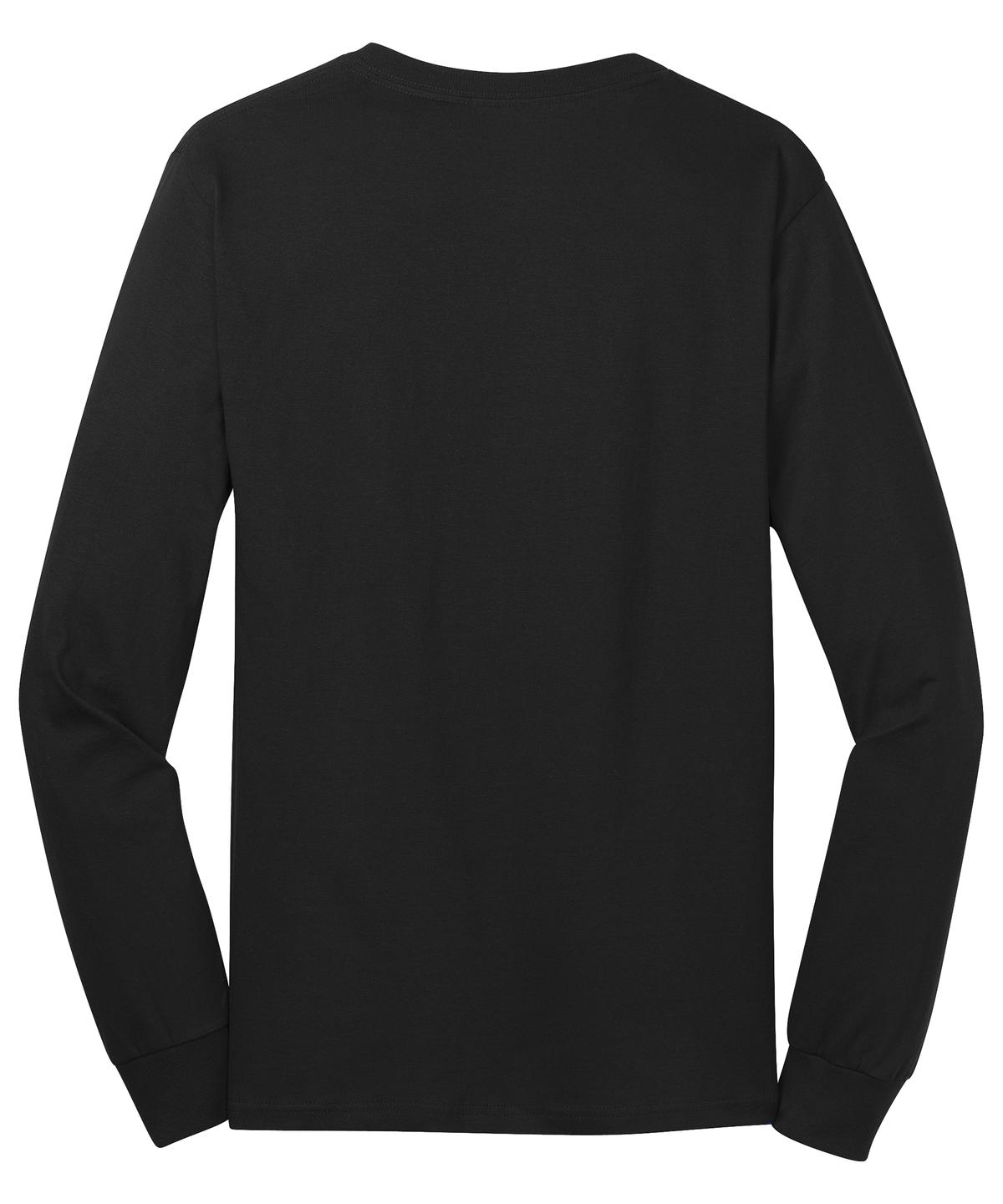 Port & Co Long Sleeve Core Cotton Tee - Jet Black