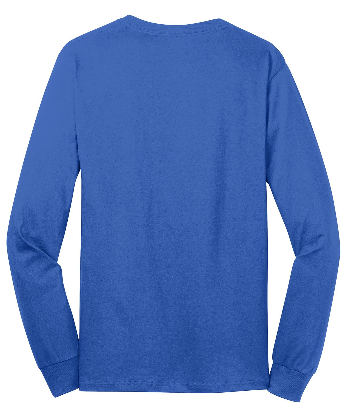 Port & Co Long Sleeve Core Cotton Tee - Royal