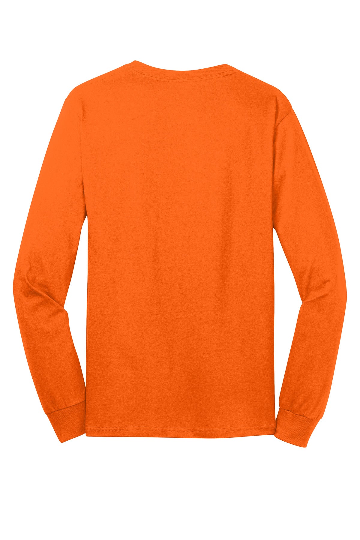 Port & Co Long Sleeve Core Cotton Tee - S. Orange