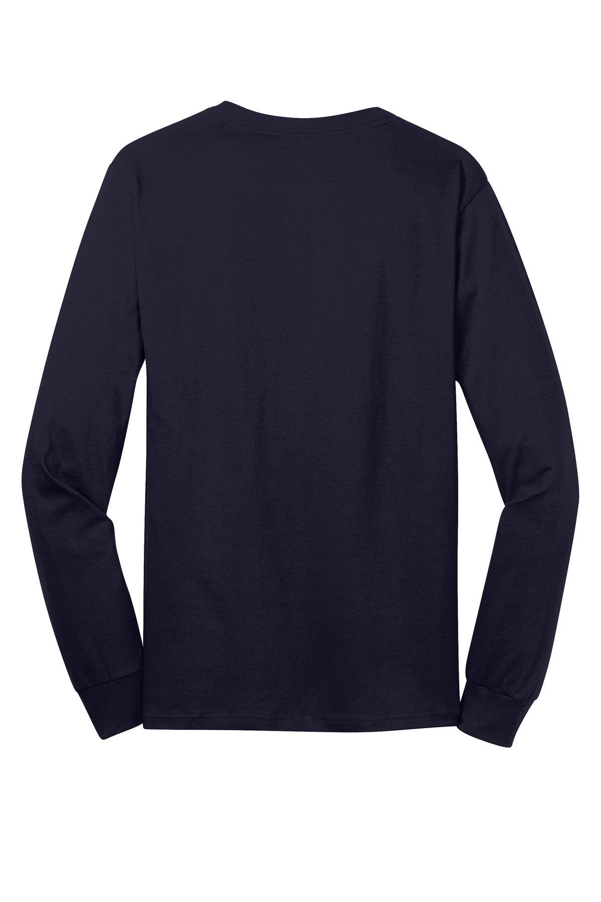 Port & Co Long Sleeve Core Cotton Tee - True Navy