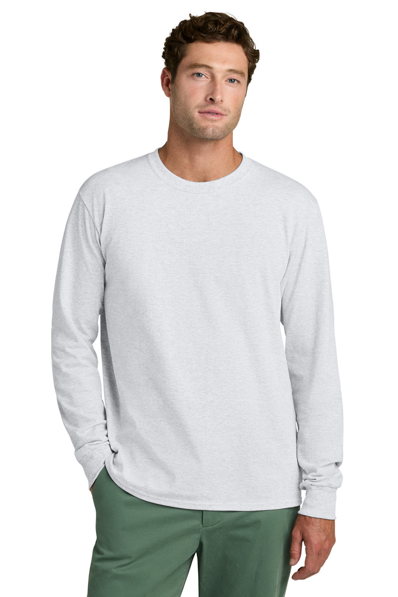 Port & Co Long Sleeve Core Cotton Tee - Ash