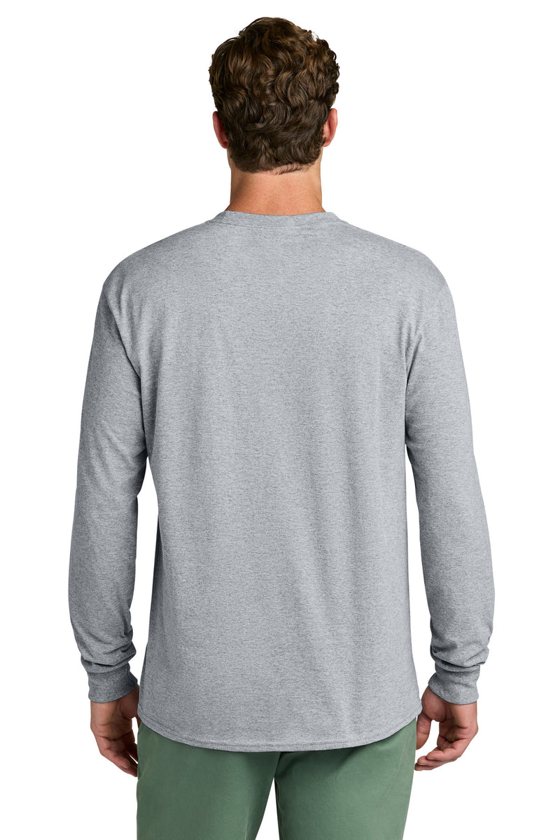 Port & Co Long Sleeve Core Cotton Tee - Athletic Heather