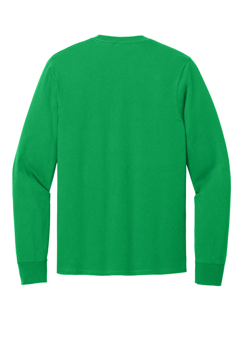Port & Co Long Sleeve Core Cotton Tee - Clover Green