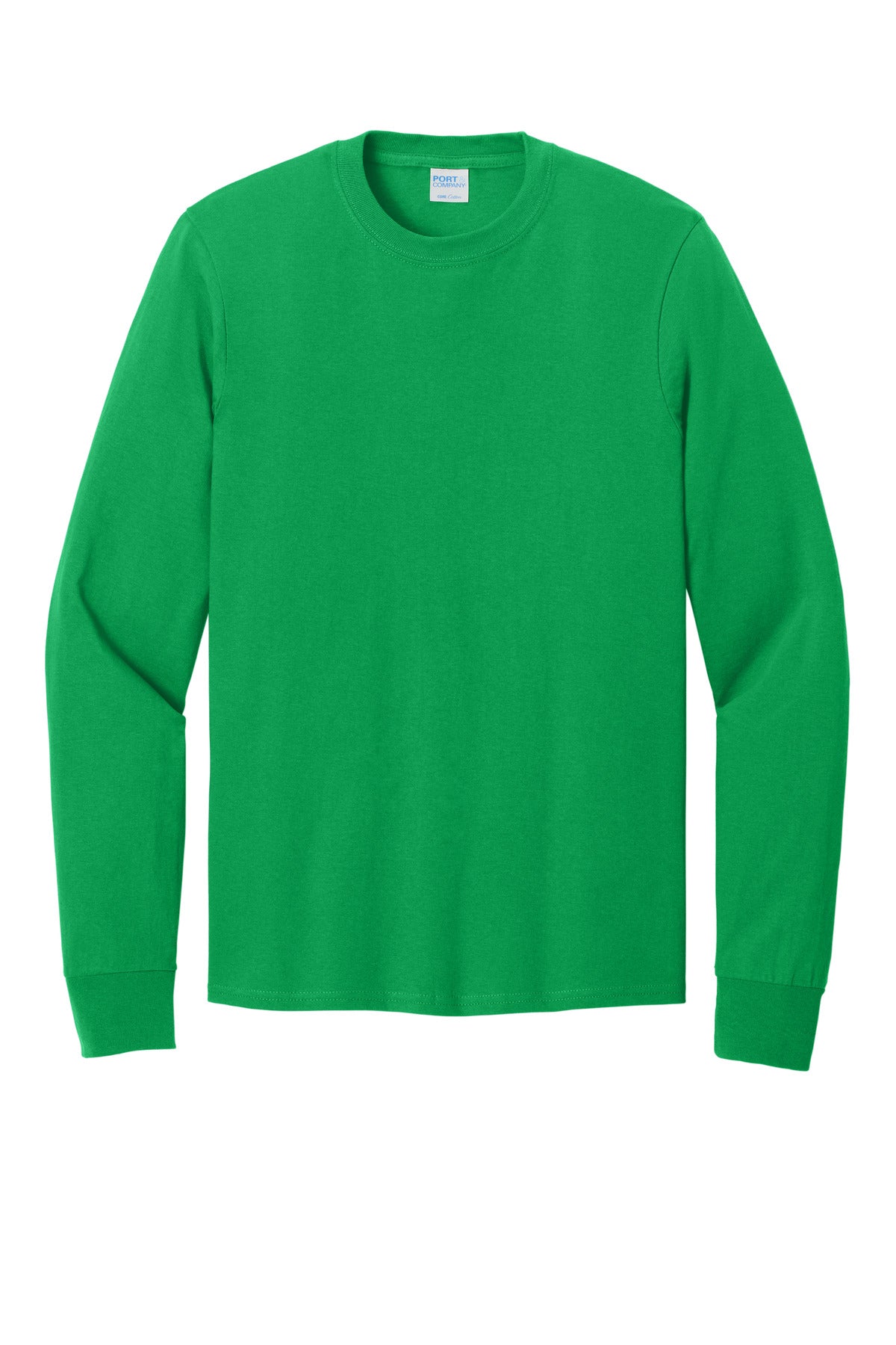 Port & Co Long Sleeve Core Cotton Tee - Clover Green