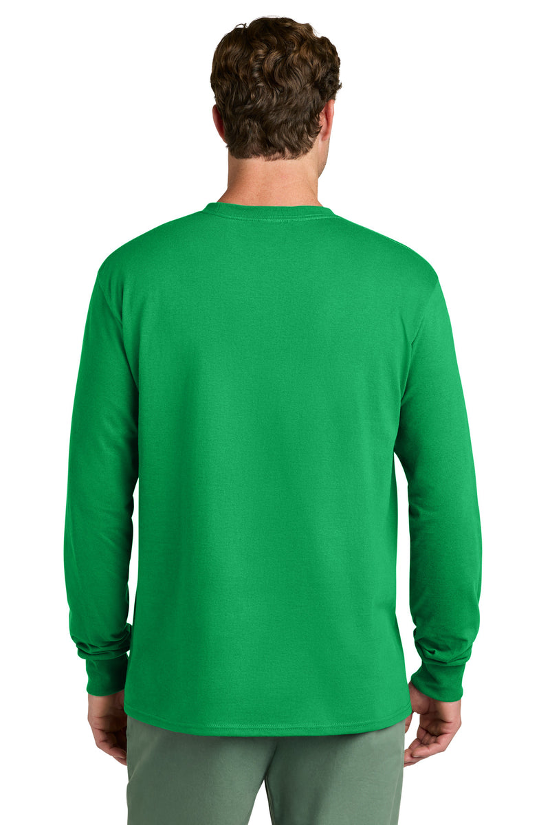 Port & Co Long Sleeve Core Cotton Tee - Clover Green