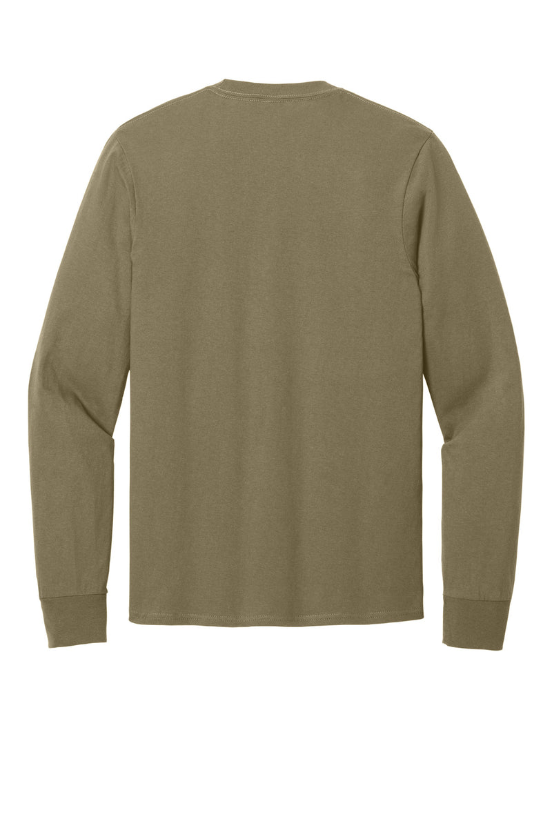 Port & Co Long Sleeve Core Cotton Tee - Coyote Brown