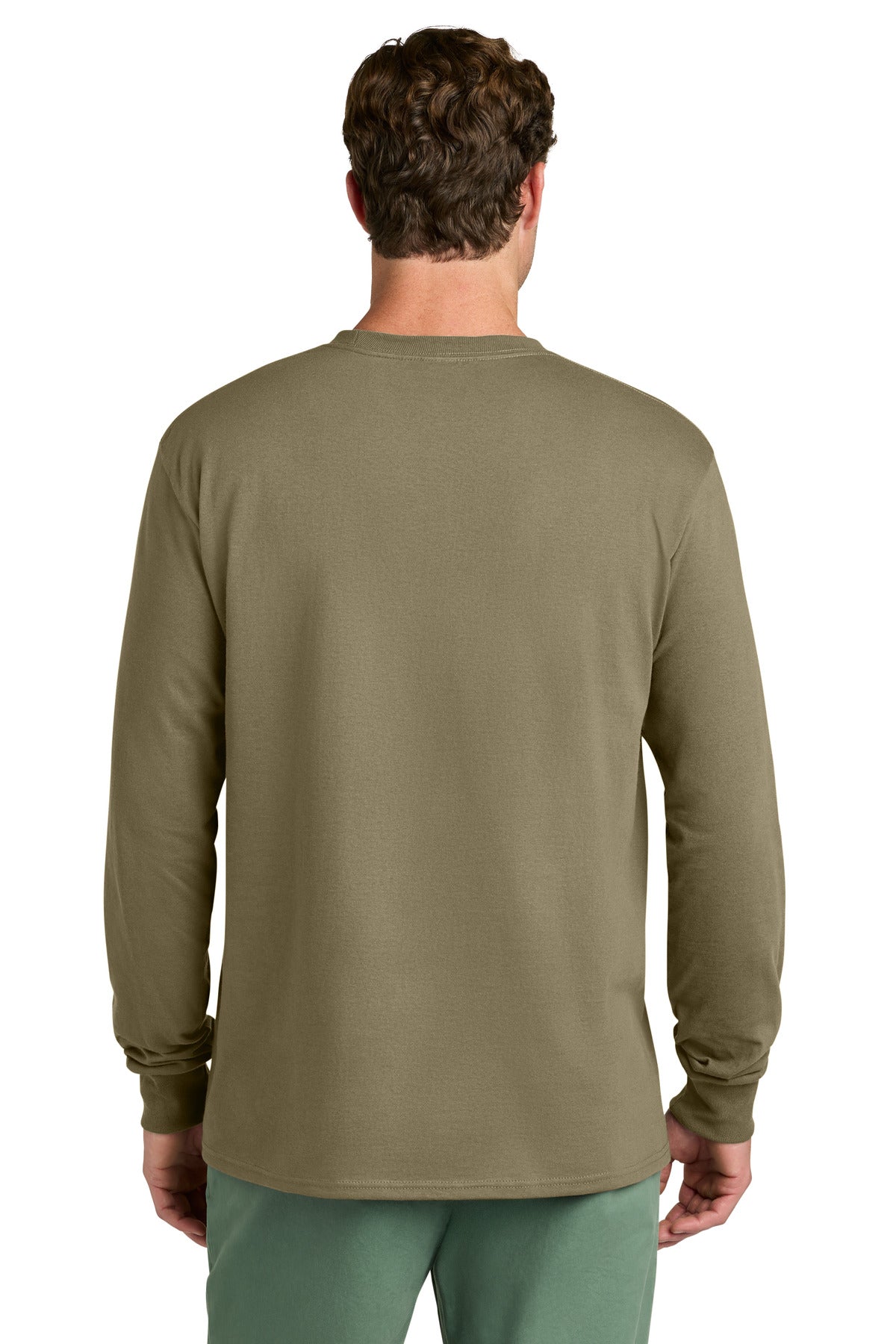 Port & Co Long Sleeve Core Cotton Tee - Coyote Brown
