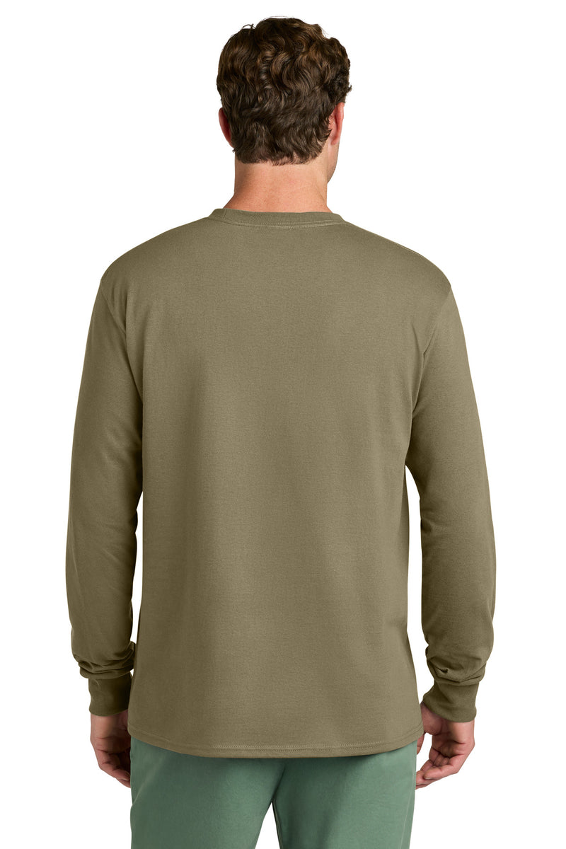 Port & Co Long Sleeve Core Cotton Tee - Coyote Brown