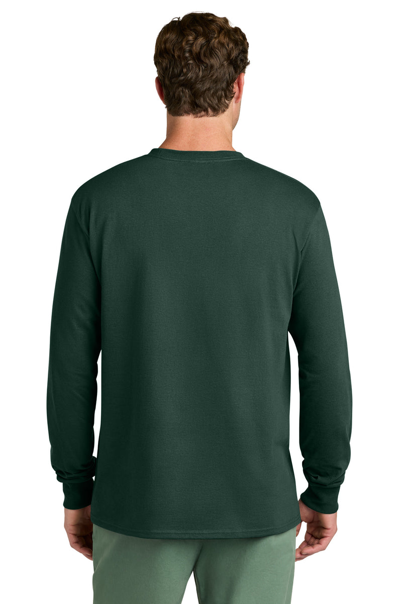 Port & Co Long Sleeve Core Cotton Tee - Dark Green