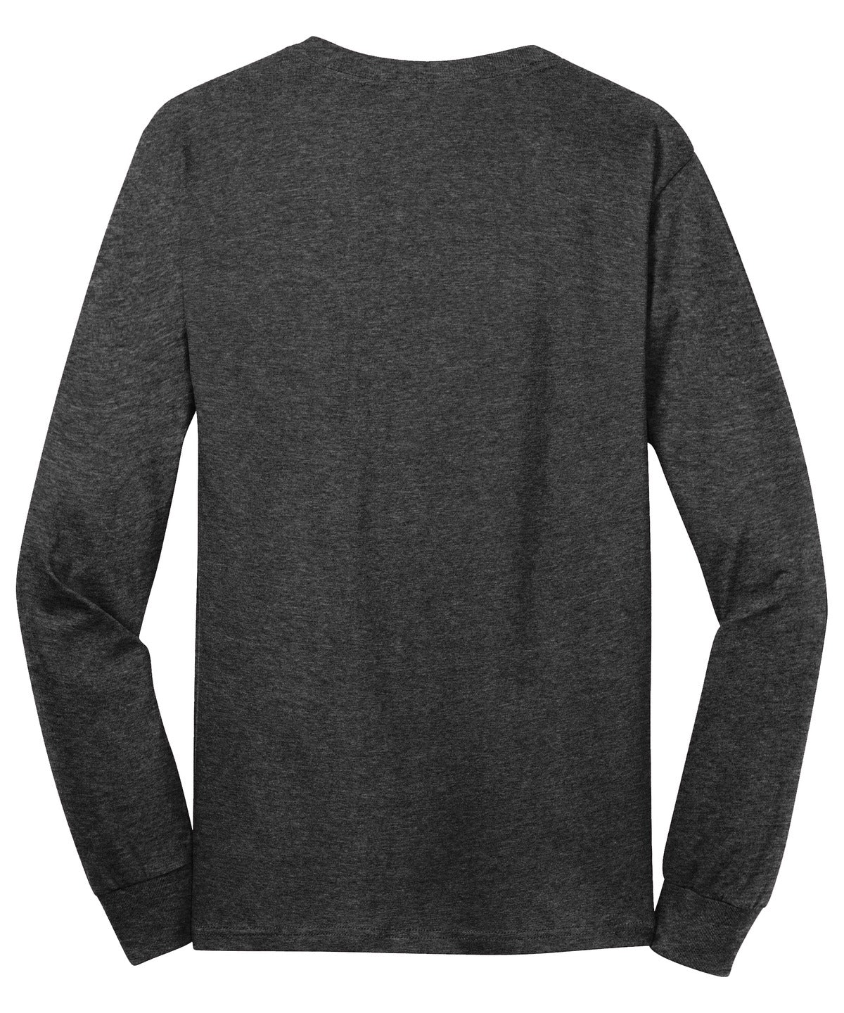 Port & Co Long Sleeve Core Cotton Tee - Dark Heather Grey