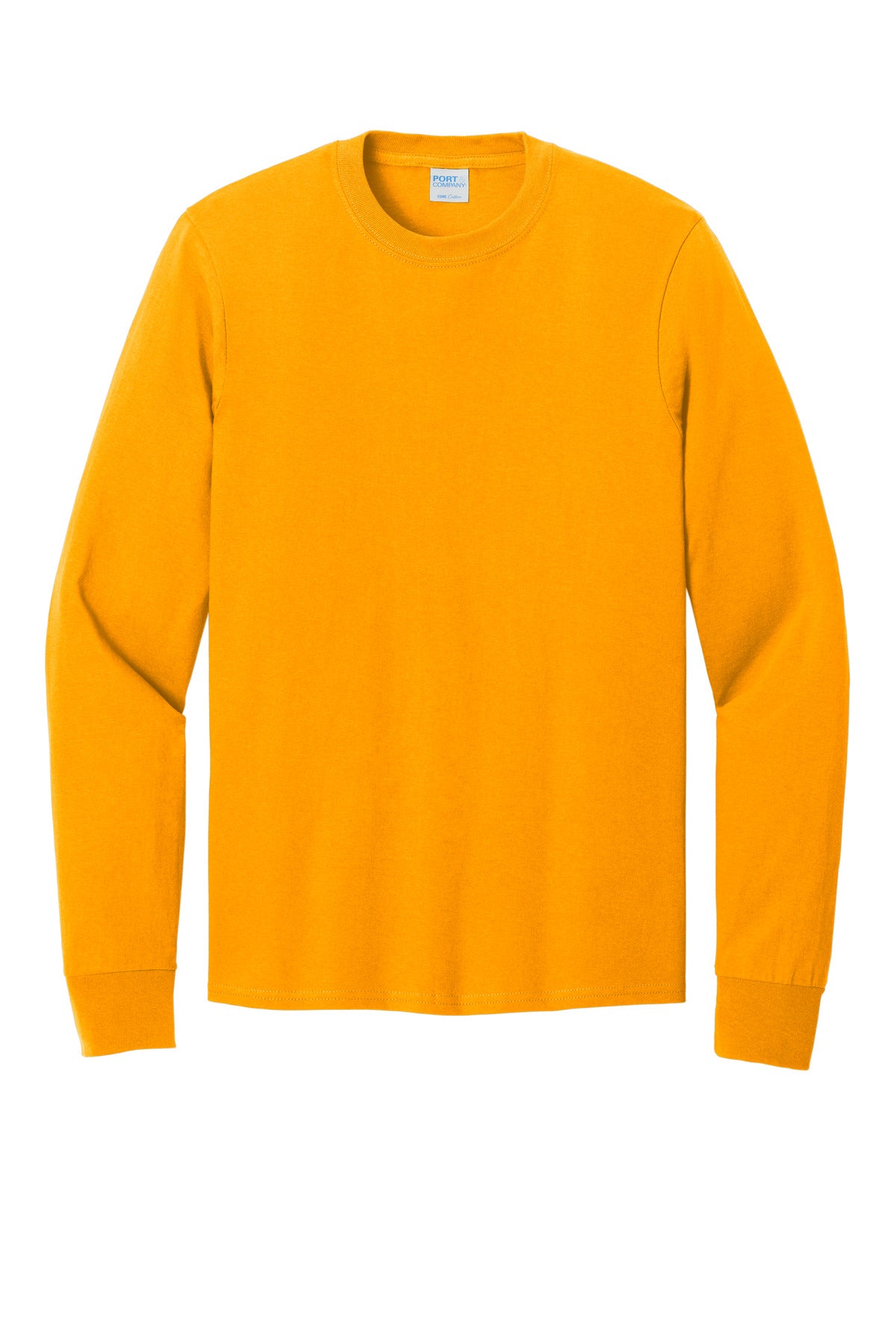 Port & Co Long Sleeve Core Cotton Tee - Gold