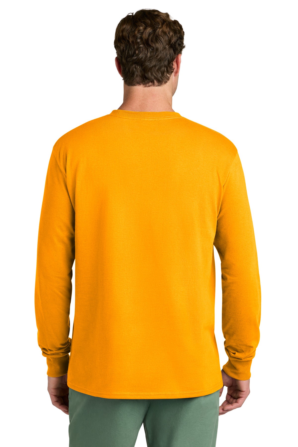 Port & Co Long Sleeve Core Cotton Tee - Gold