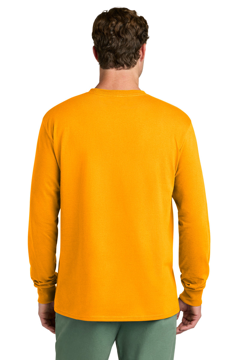 Port & Co Long Sleeve Core Cotton Tee - Gold