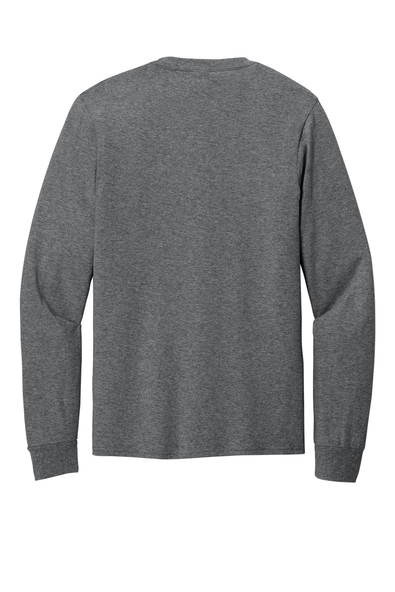 Port & Co Long Sleeve Core Cotton Tee - Graphite Heather