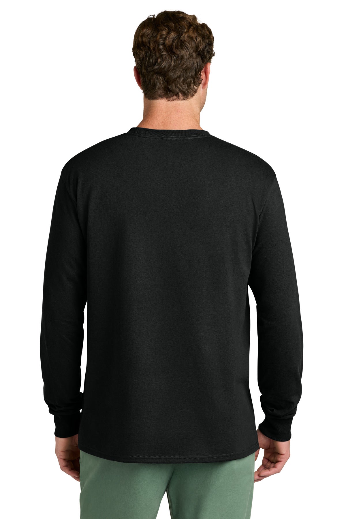 Port & Co Long Sleeve Core Cotton Tee - Jet Black