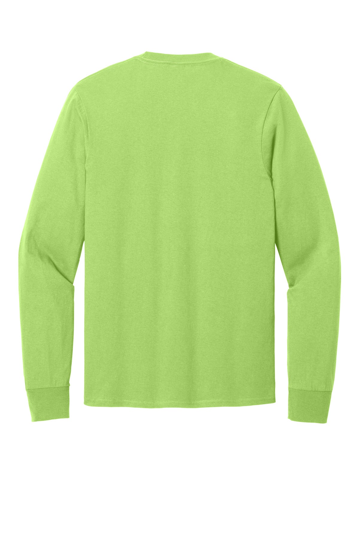 Port & Co Long Sleeve Core Cotton Tee - Lime