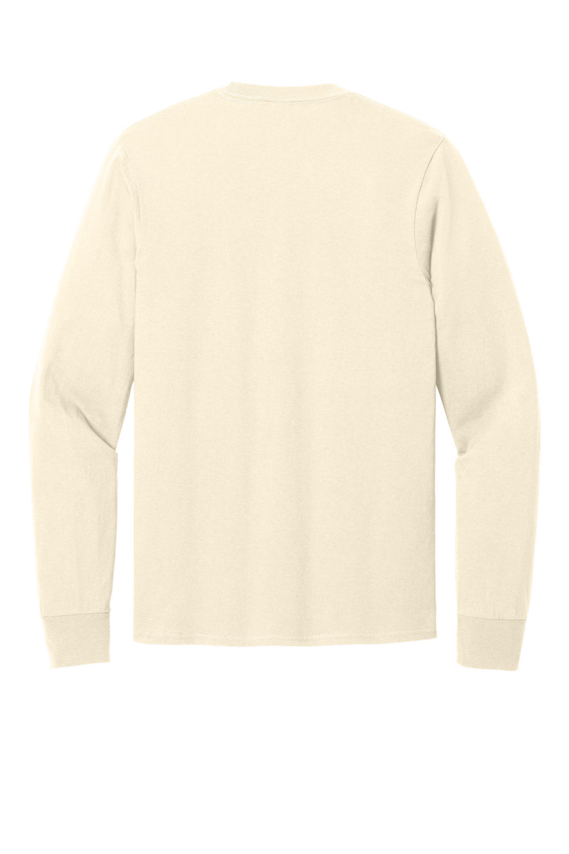 Port & Co Long Sleeve Core Cotton Tee - Natural