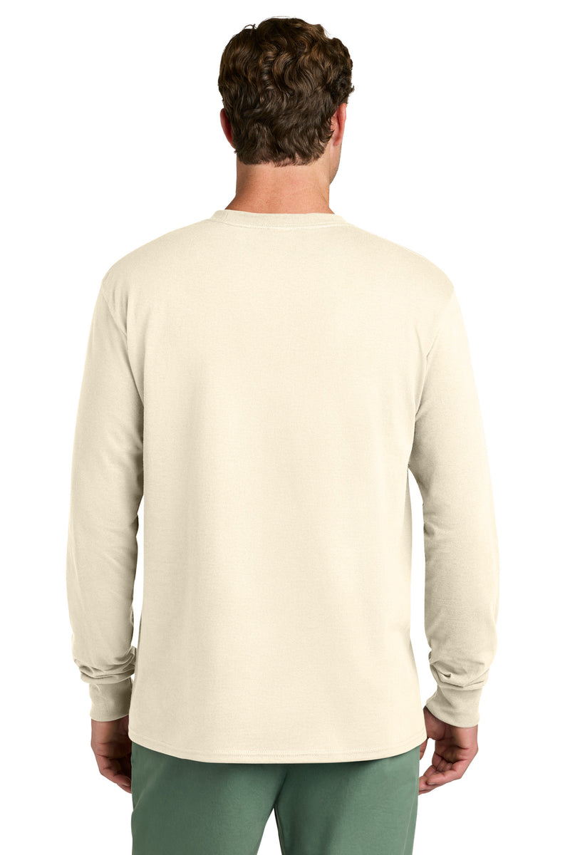 Port & Co Long Sleeve Core Cotton Tee - Natural
