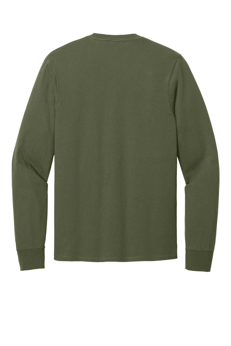 Port & Co Long Sleeve Core Cotton Tee - Olive Drab Green
