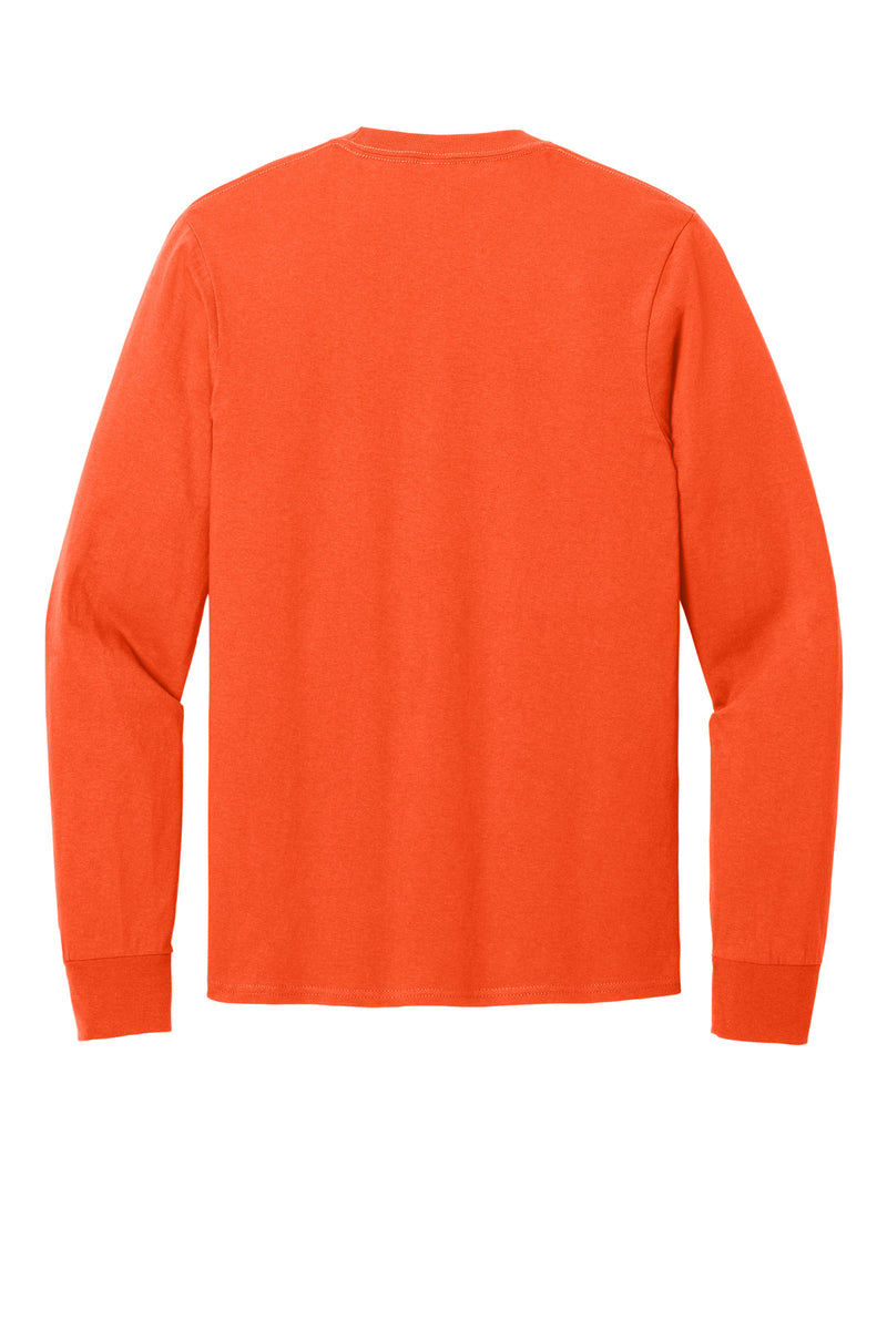 Port & Co Long Sleeve Core Cotton Tee - Orange
