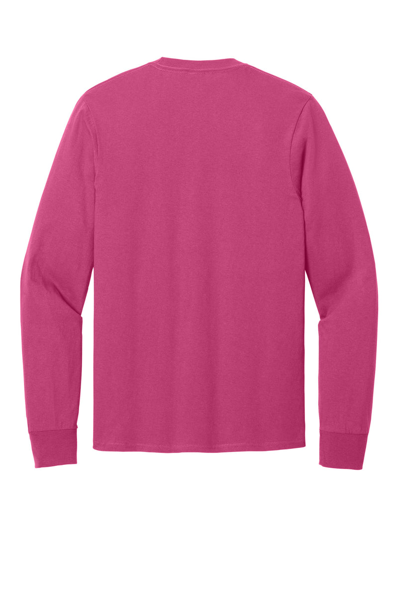 Port & Co Long Sleeve Core Cotton Tee - Sangria