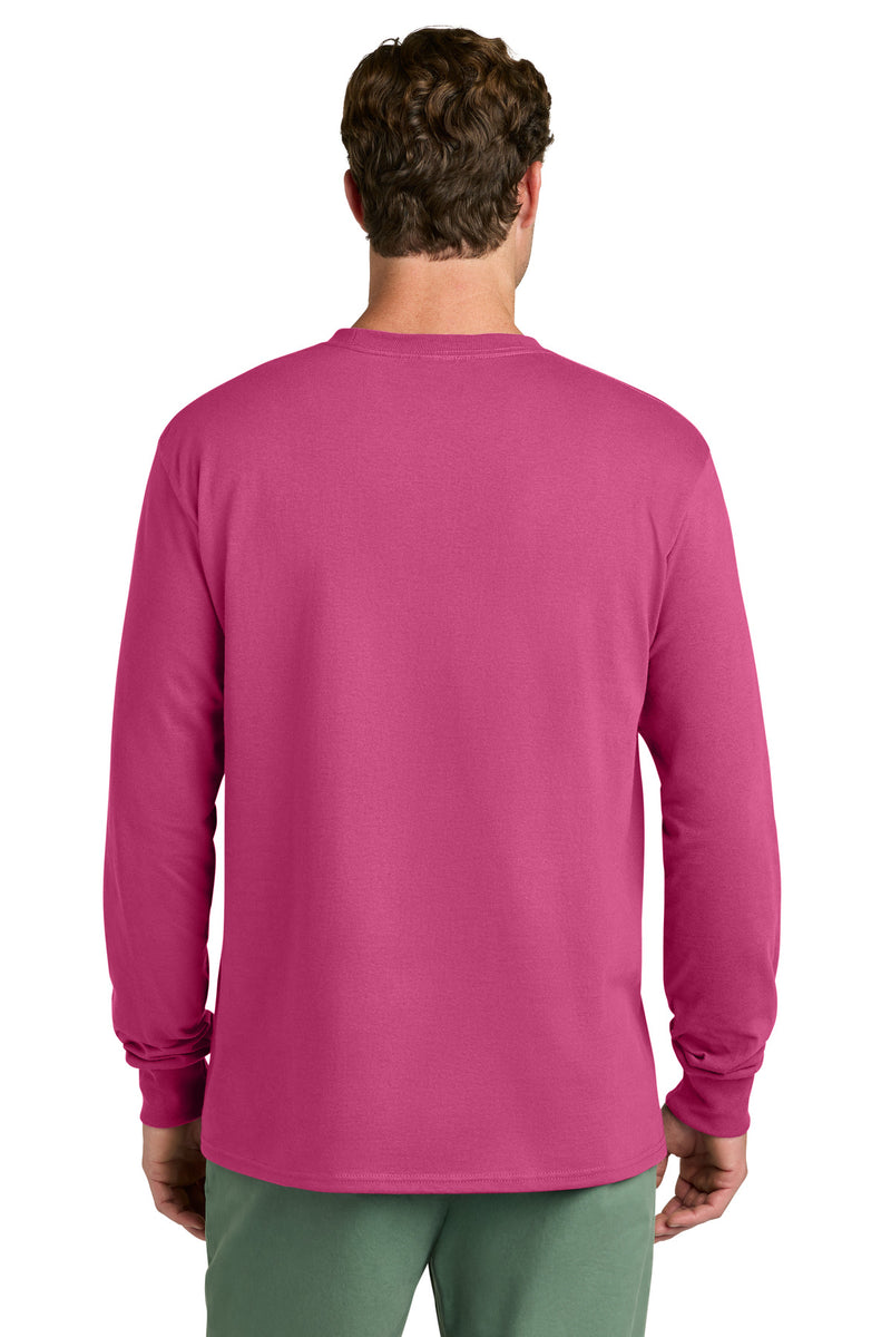 Port & Co Long Sleeve Core Cotton Tee - Sangria