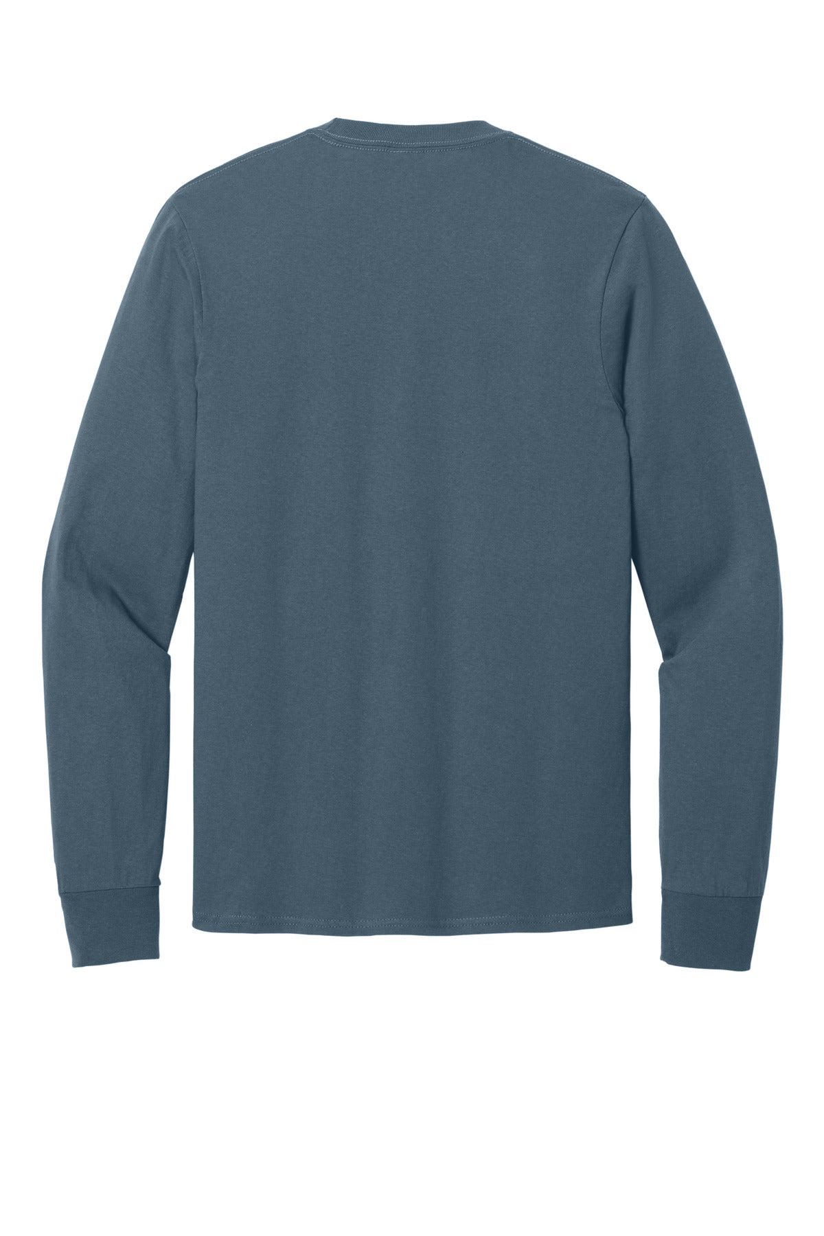 Port & Co Long Sleeve Core Cotton Tee - Steel Blue