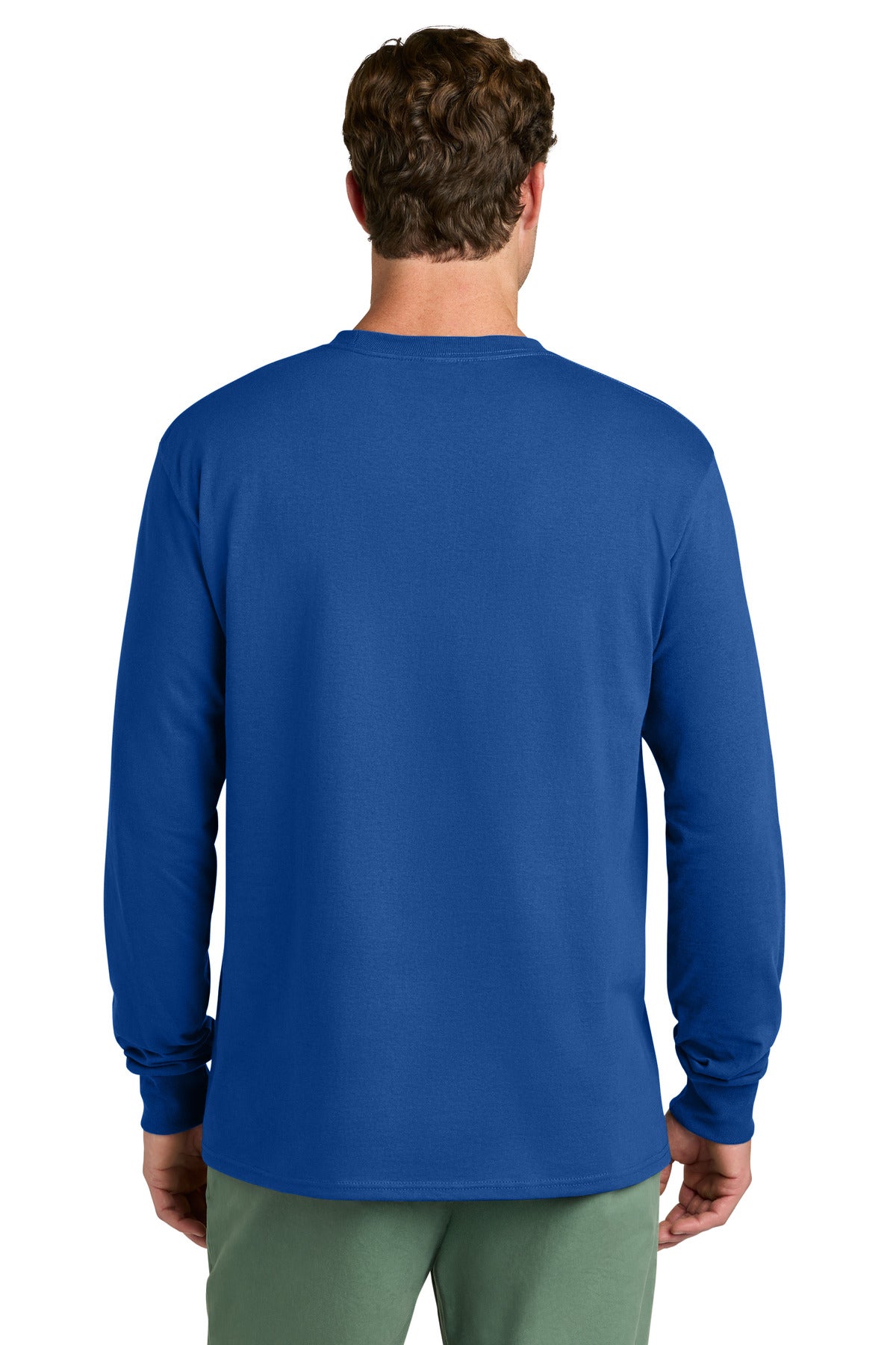 Port & Co Long Sleeve Core Cotton Tee - True Royal