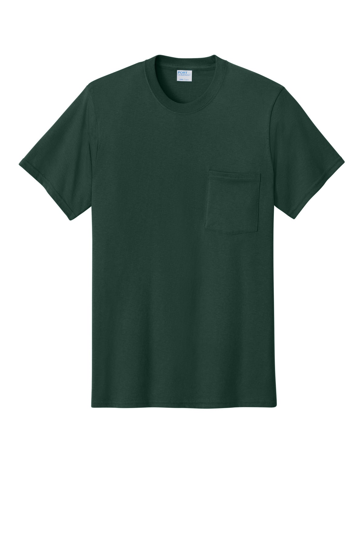 Port & Co Core Cotton Pocket Tee - Dark Green