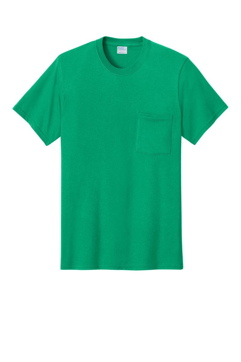 Port & Co Core Cotton Pocket Tee - Kelly