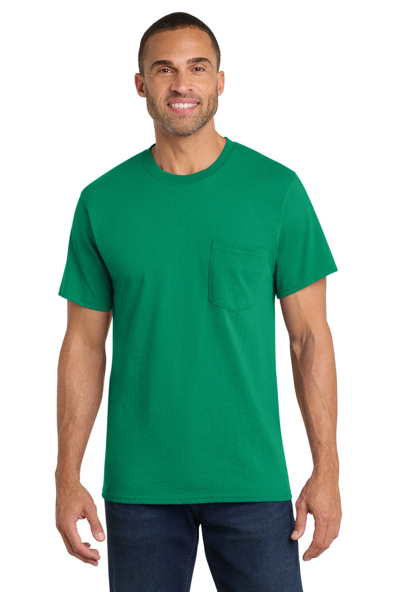 Port & Co Core Cotton Pocket Tee - Kelly