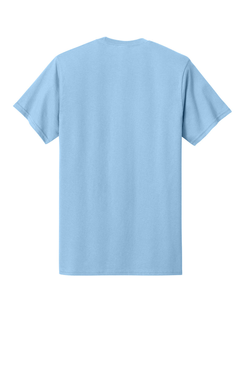 Port & Co Core Cotton Pocket Tee - Light Blue