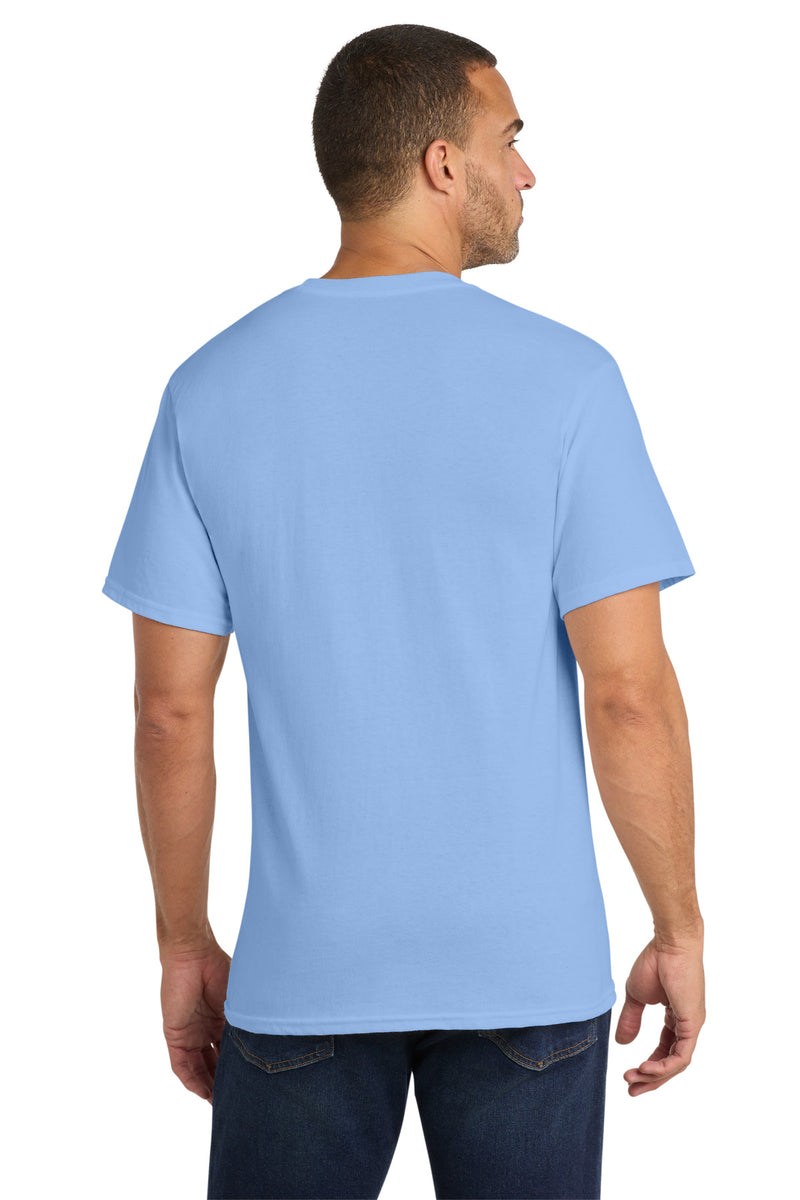 Port & Co Core Cotton Pocket Tee - Light Blue