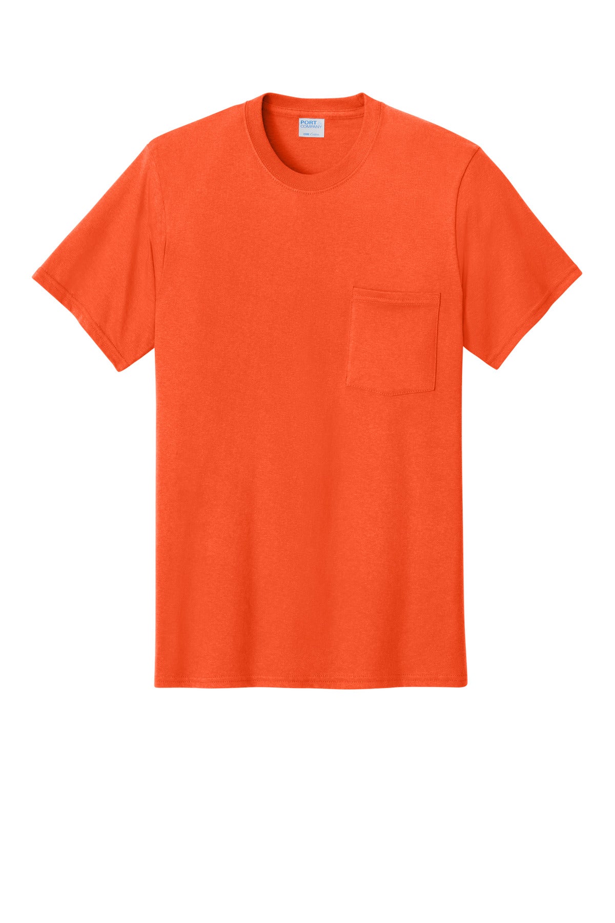Port & Co Core Cotton Pocket Tee - Orange